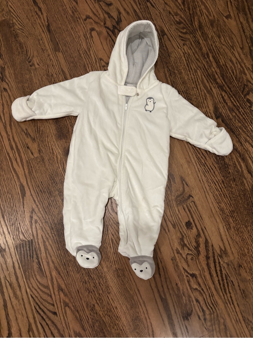 Carter’s Baby Penguin One-Piece Hooded Footed Snowsuit